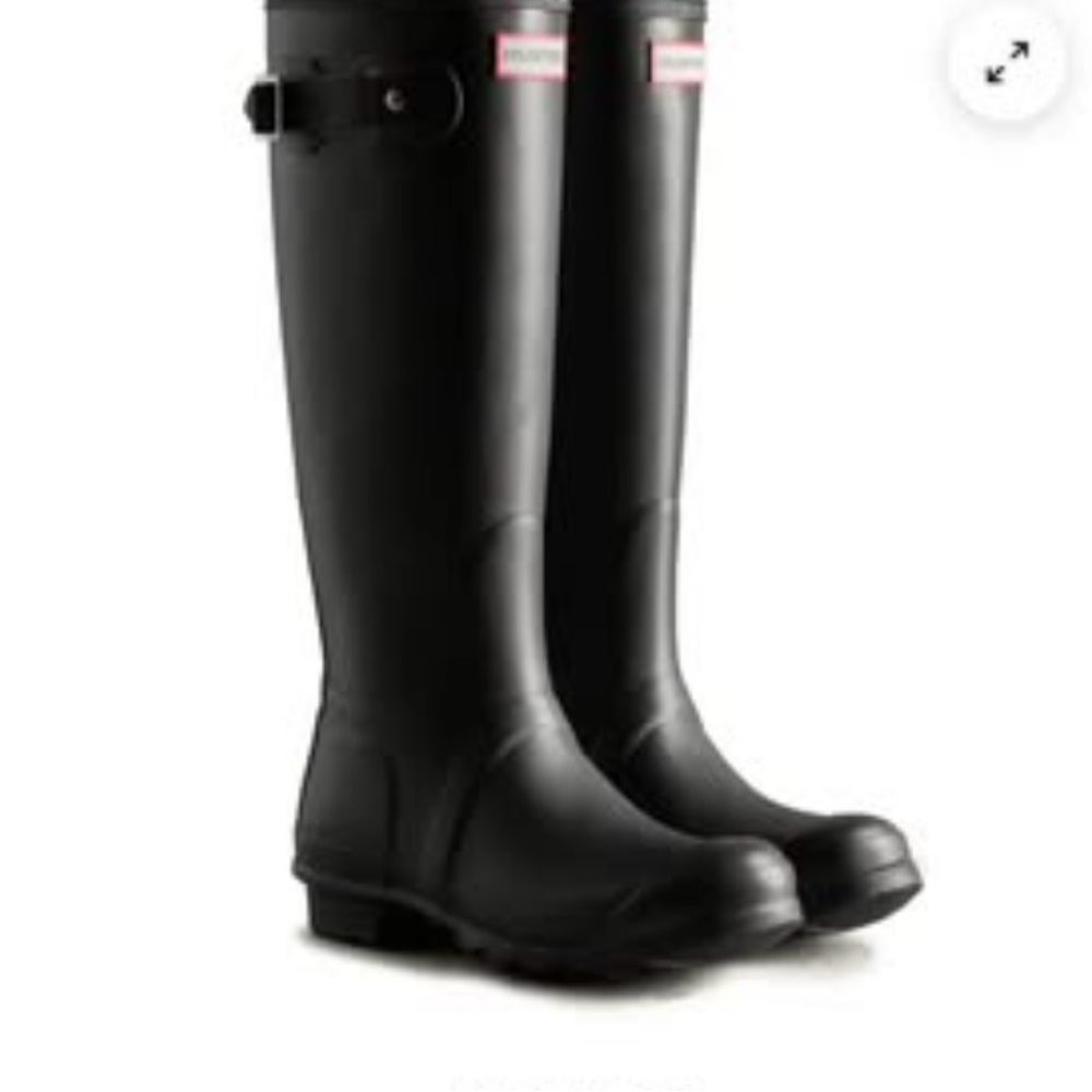 Hunter Black Rain Boot with socks